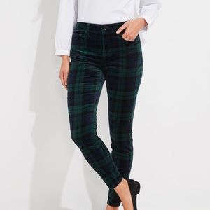Vineyard Vines blackwatch plaid velvet pants 4